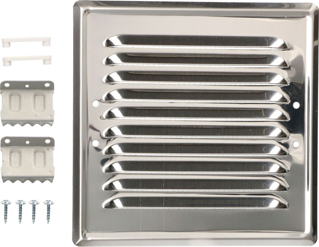 KOTARBAU Lüftungsgitter 165x165 mm aus Metall mit Insektenschutz Edelstahl