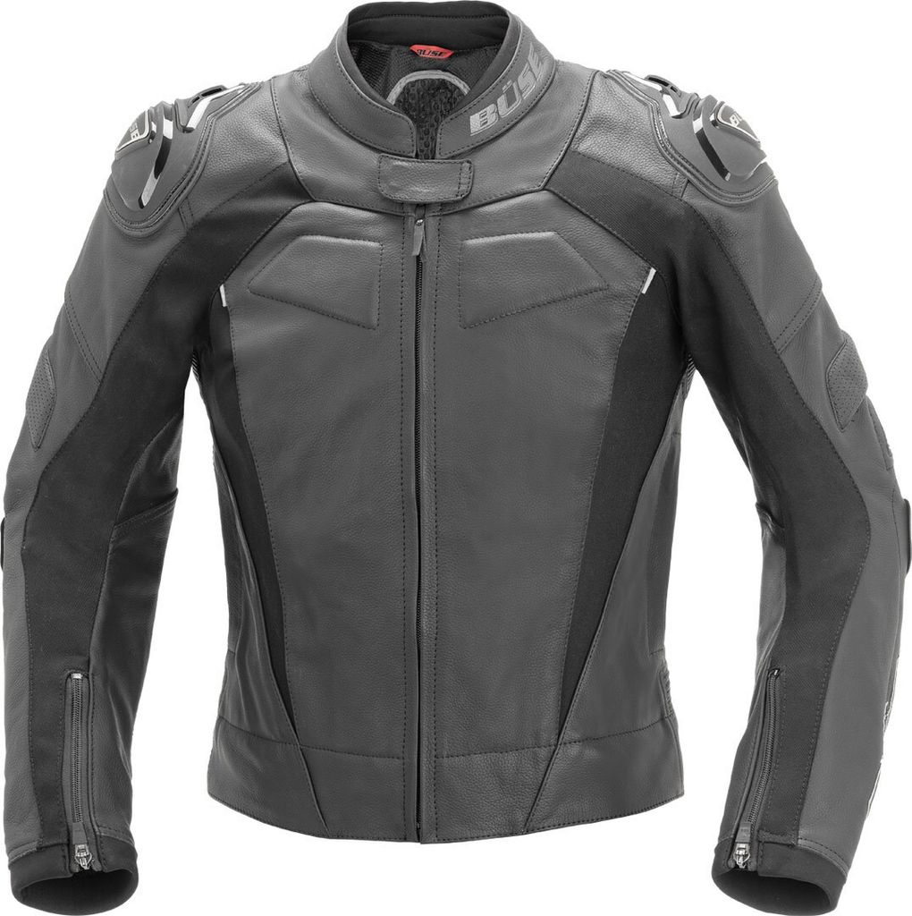 Büse Assen Damen Motorrad Lederjacke, schwarz, 42