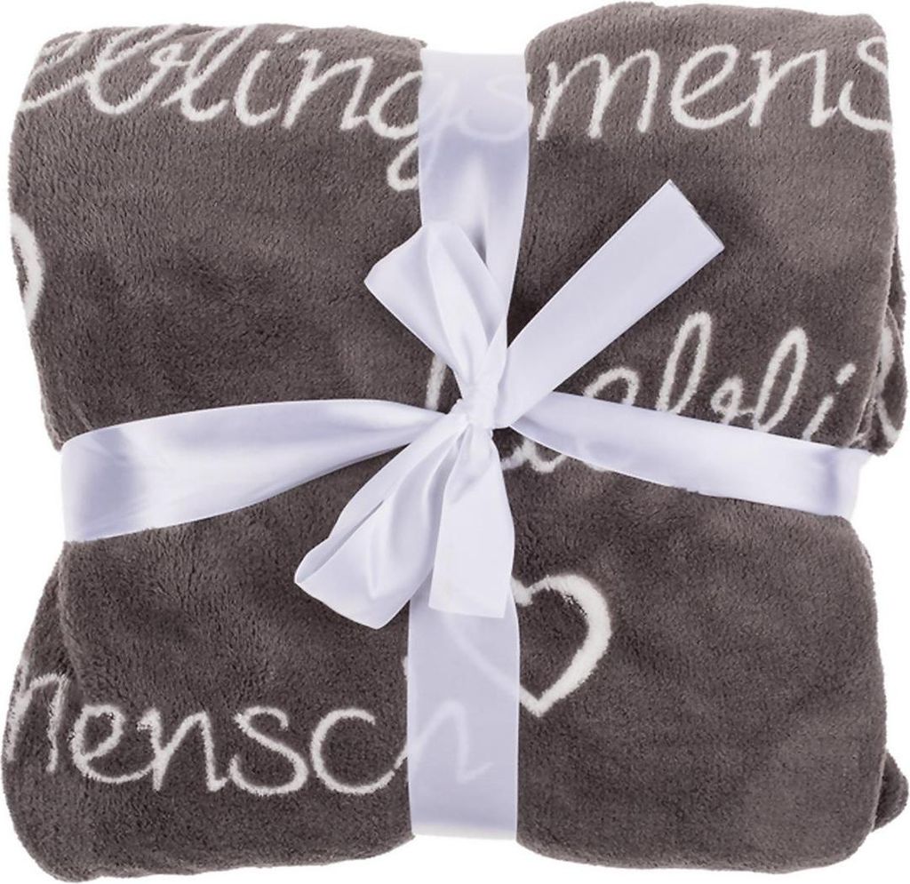 Graue Kuscheldecke, Lieblingsmensch Produktbild 