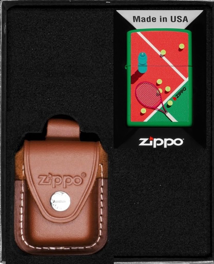 ZIPPO Feuerzeug-Set TENNIS DESIGN Geschenk No4