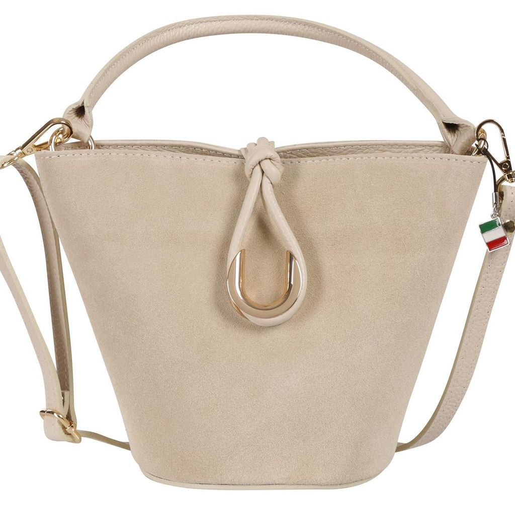 Florence Leder Tasche Damen Handtasche beige 14x23x18cm OTF847I1