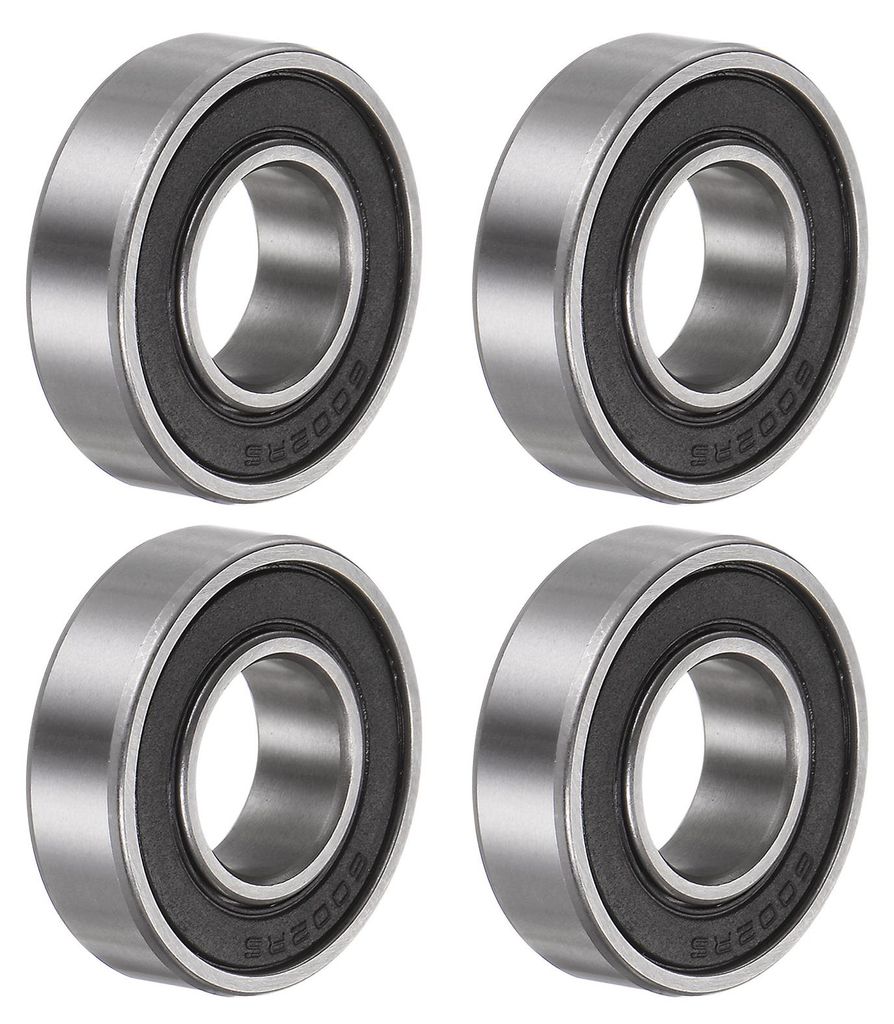 4Stš¹ck 6002-2RS Kugellager Rillenkugellager Bearing Chromstahl Z2 Doppelt Gummierte Abgedichtete Lager Skateboard Kugellager Kugellager Set 15mm...