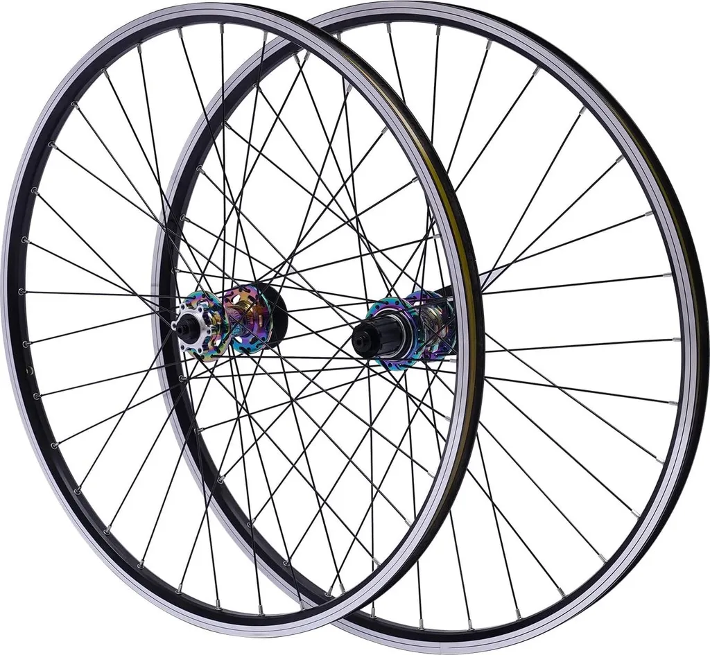 Paire de roues de vélo de montagne 29 pouces jantes colorées VTT