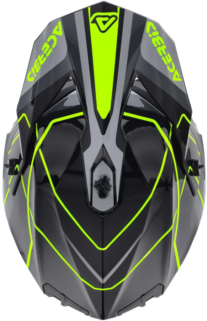 Casque Motocross Acerbis Linear 2026 Noir Gris Jaune Fluo Taille S - 6