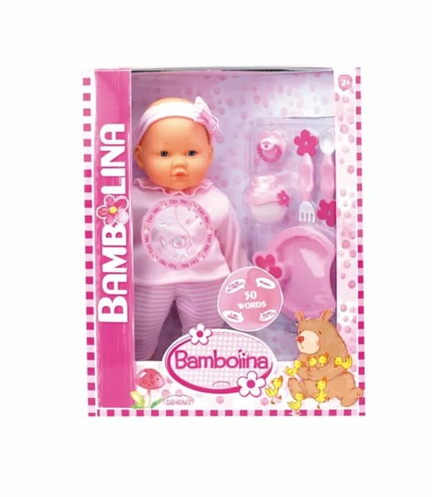 Rose Bambolina Poupée Parlante 50 Mots Tchèques Corps Souple 36cm