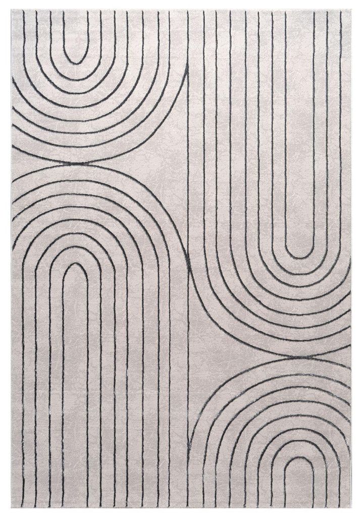 TT Home Wohnzimmer Teppich Kurzflor Geometrisches Design Produktbild 