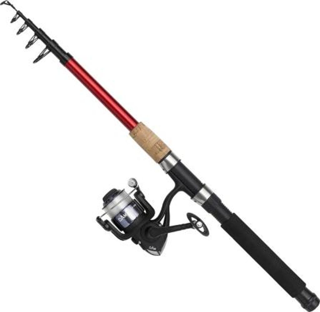 DAM Fighter Pro Combo Tele Spin Angelrute + Angelrolle 2,1 m 10 - 30 g 6 Teile