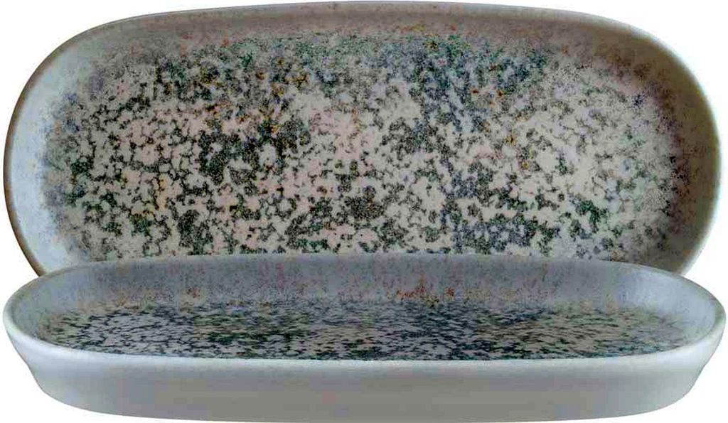 Lunar Ocean Blue Hygge Platte tief oval 21x10cm - 12 Stück