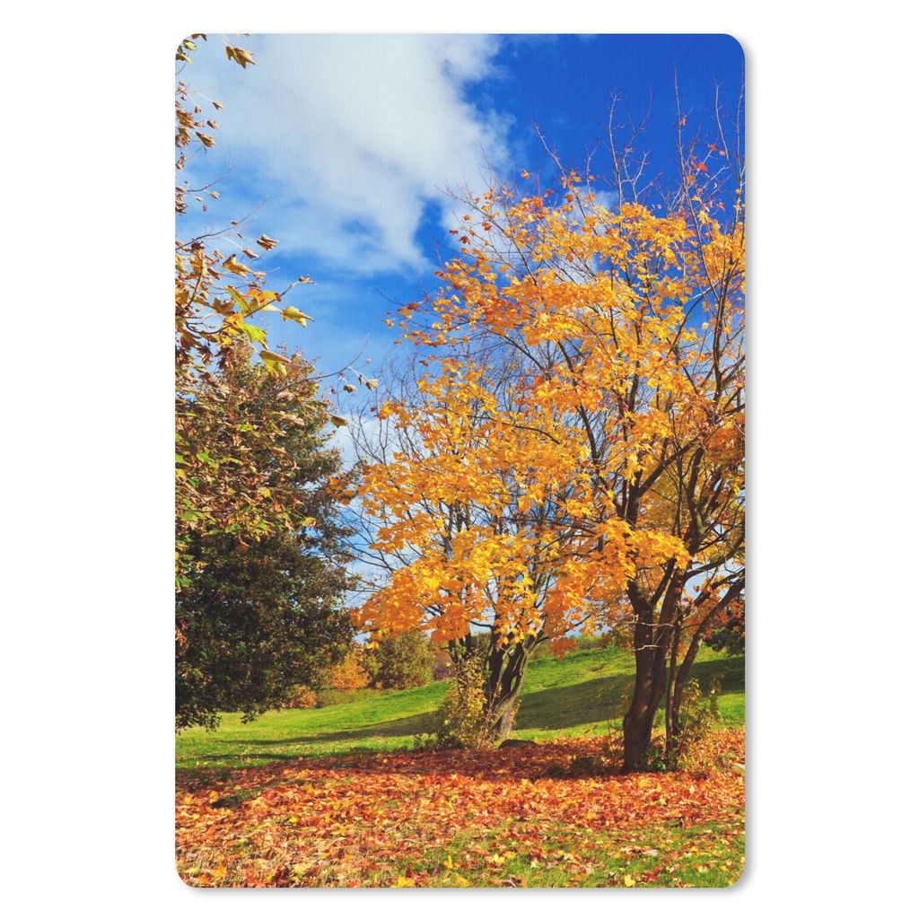 MuchoWow Mauspad Mousepad Baum - Blätter - Herbst - Jahreszeiten 18x27 cm - Mousepads - Maus Mat - Pad - Mausunterlage