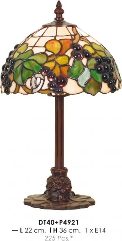 Lampe de bureau Tiffany artisanale en verre coloré Casa Padrino 36cm