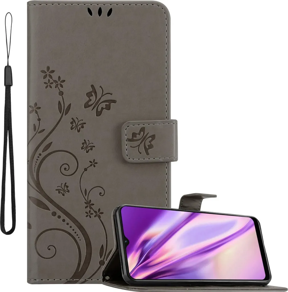 Custodia Oppo A54s / A16s Cadorabo Grigio Fiori | Accessorio Fashion - 1