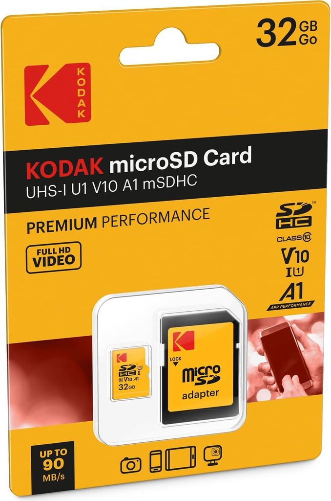 Kodak mSD 32GB U1 V10 w/adapter Immagine del prodotto 