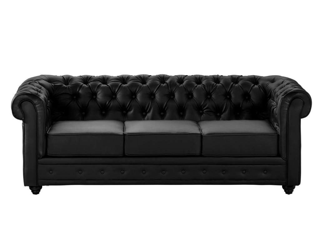 3-Sitzer Sofa aus  CHESTERFIELD- Schwarz Produktbild 