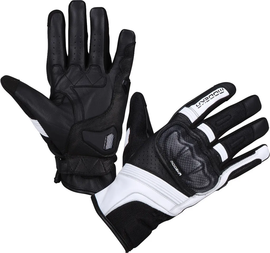 Gants de Moto Modeka Miako Air Noir et Blanc Taille 11 Homme Été