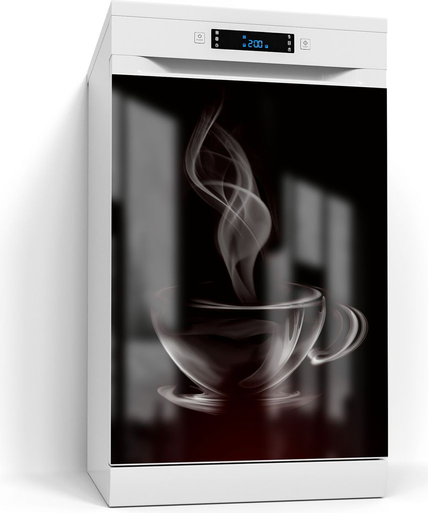DEQORI Magnetmatte Spülmaschine Standard 60x80 cm 'Tasse aus Kaffeedampf' Magnetfolie