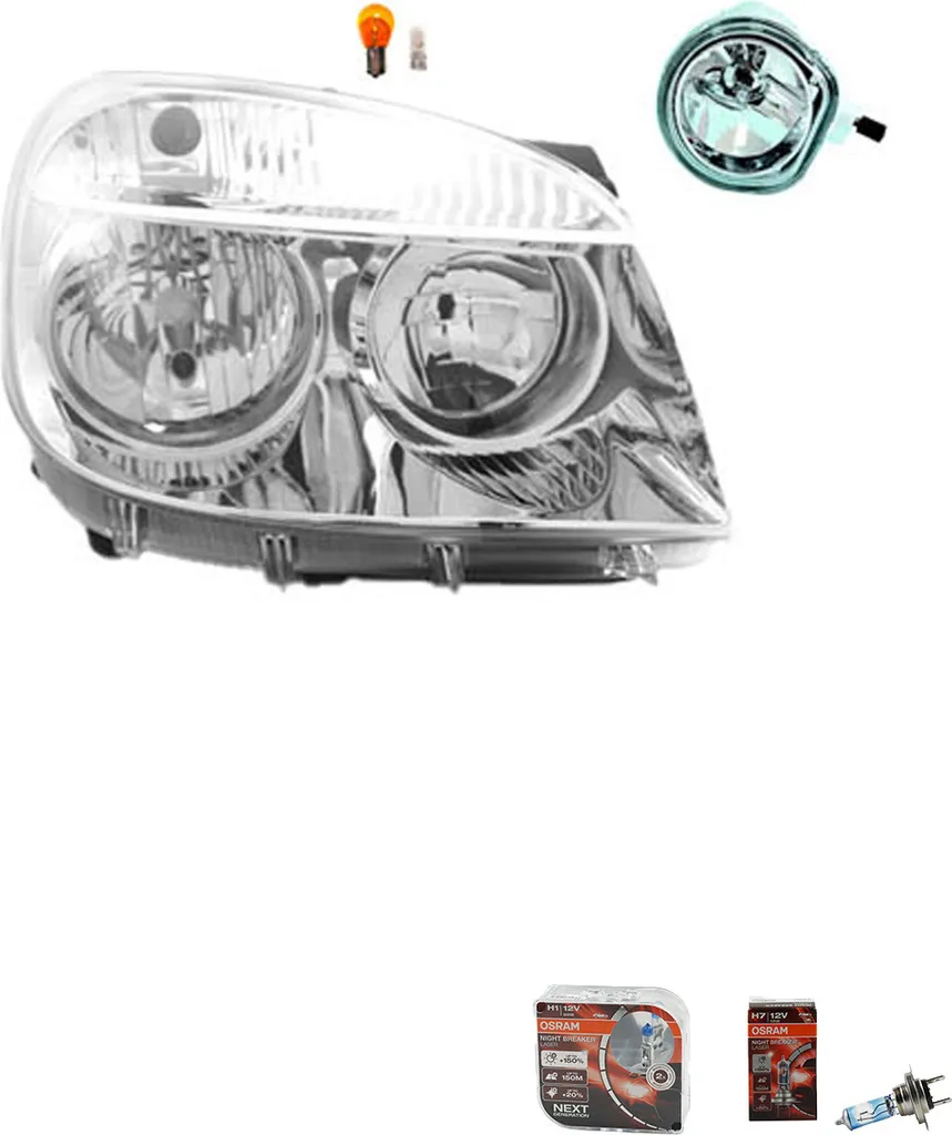 Kit Faro Destro Johns + Lampadine Osram Laser Fiat Doblo 2005-2010