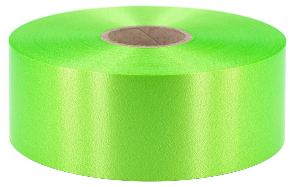 Geschenkband Ringelband 50mm x 100m Rolle Lindgrün / Produktbild 