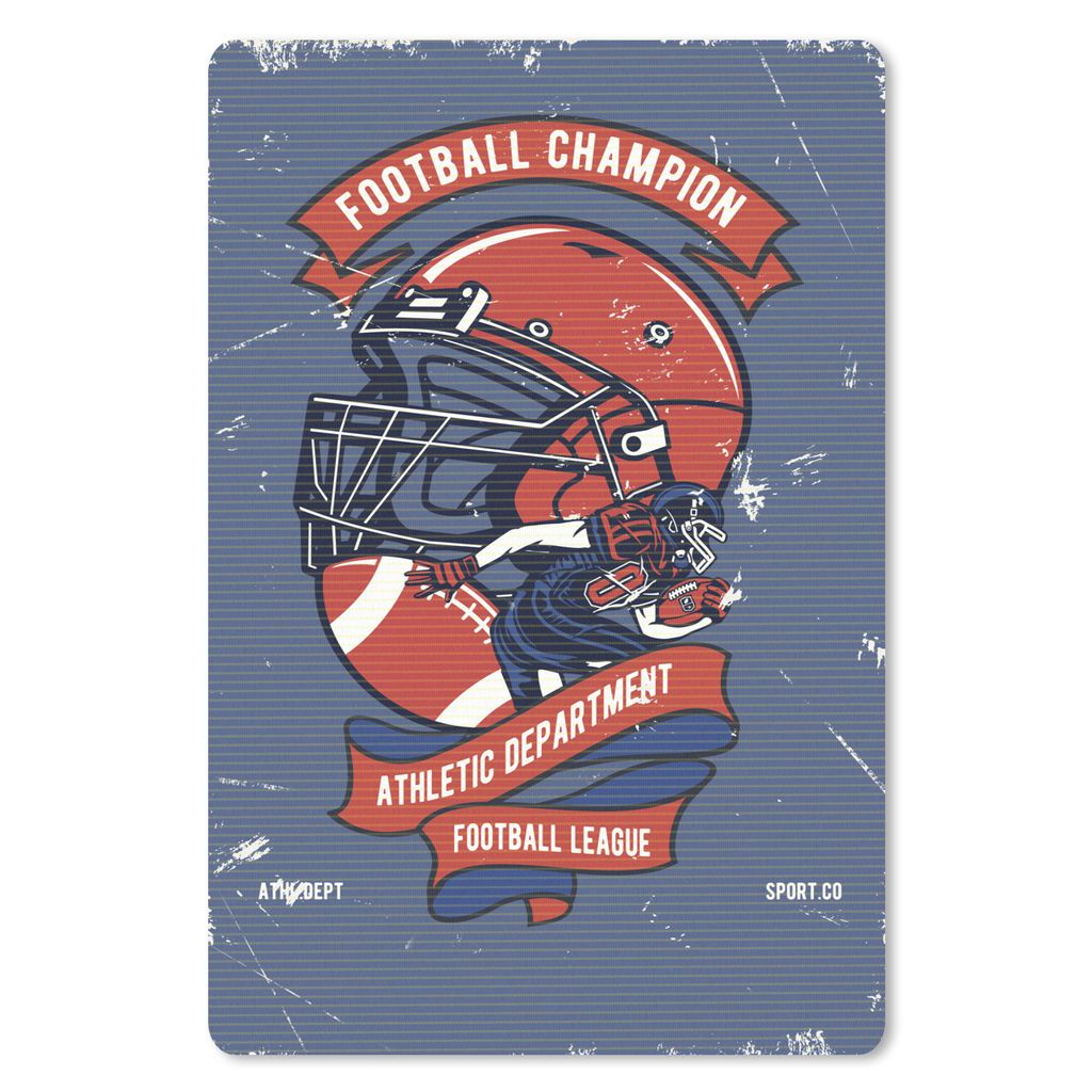 MuchoWow Mauspad Mousepad Rugby - Mensch - Retro - Zitat 40x60 cm - Mousepads - Maus Mat - Pad - Mausunterlage - Schreibtisch Accesoire