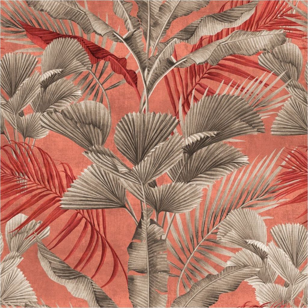 Fototapete Vlies 39185-4 The Wall II Dschungel rot 3-tlg. 159 x 280 cm