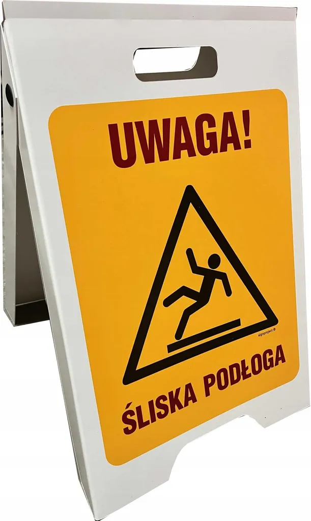 Panneau de sol glissant EM020 - Signalisation de sécurité jaune pliable