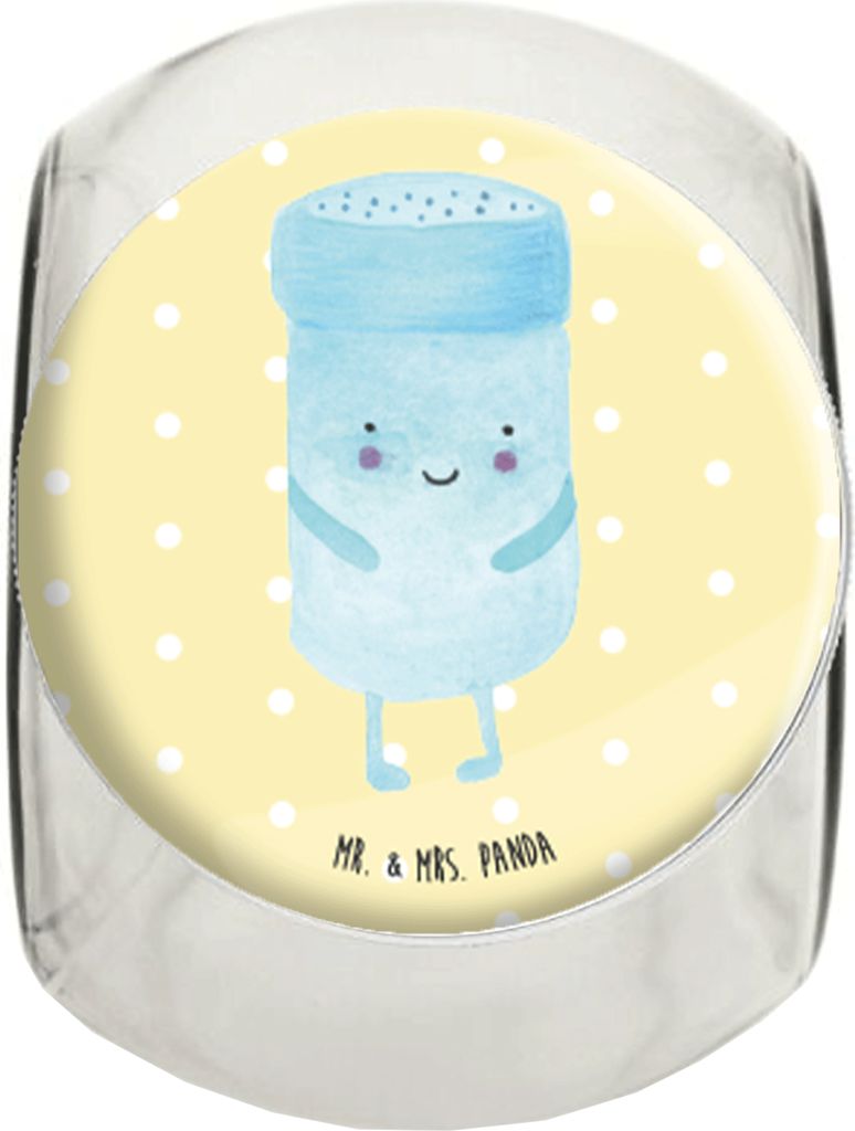 Mr. & Mrs. Panda Bonbonglas Beste Freunde Salz XL 2000ml - Gelb Pastell - Geschenk, Fehlende Keywords, Lustige Sprüche, Teedose, Vorratsdose Glas,...