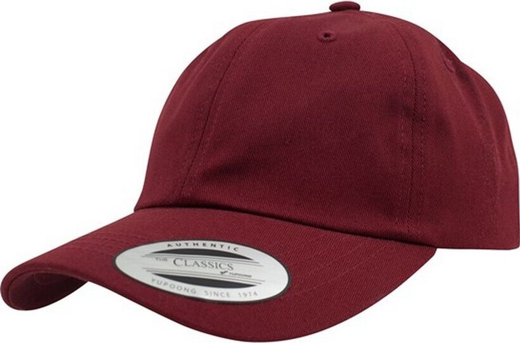 Yupoong Flexfit 6 Panel Baseball Kappe mit Schnalle RW5390 (Einheitsgröße) (Weinrot)
