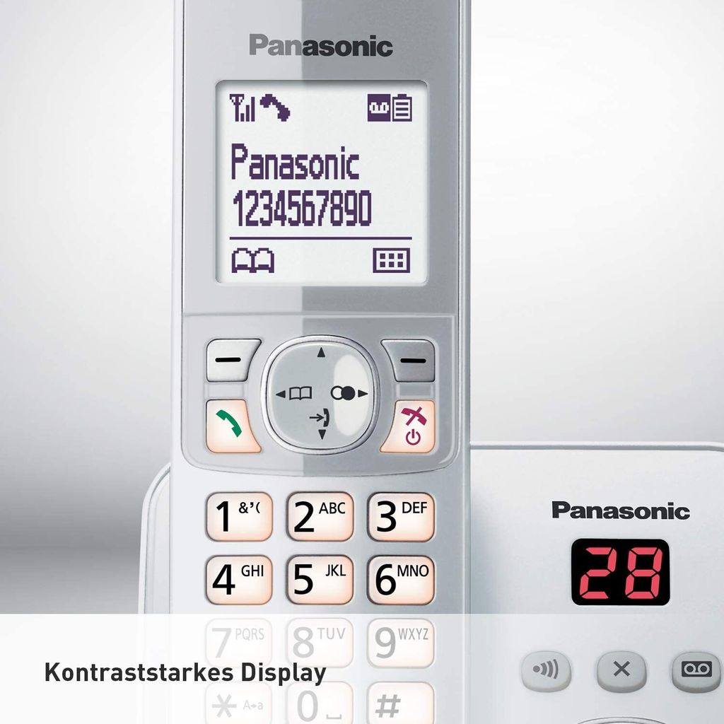 Panasonic KX-TG6822 Strahlungsarmes Schnurlostelefon mit Produktbild 12