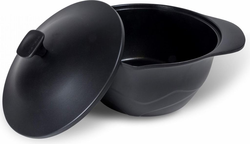 Topf INDUKTION Kochtopf Aluminium Suppentopf Deckel Schwarz MONETA Lirica 2,7 l