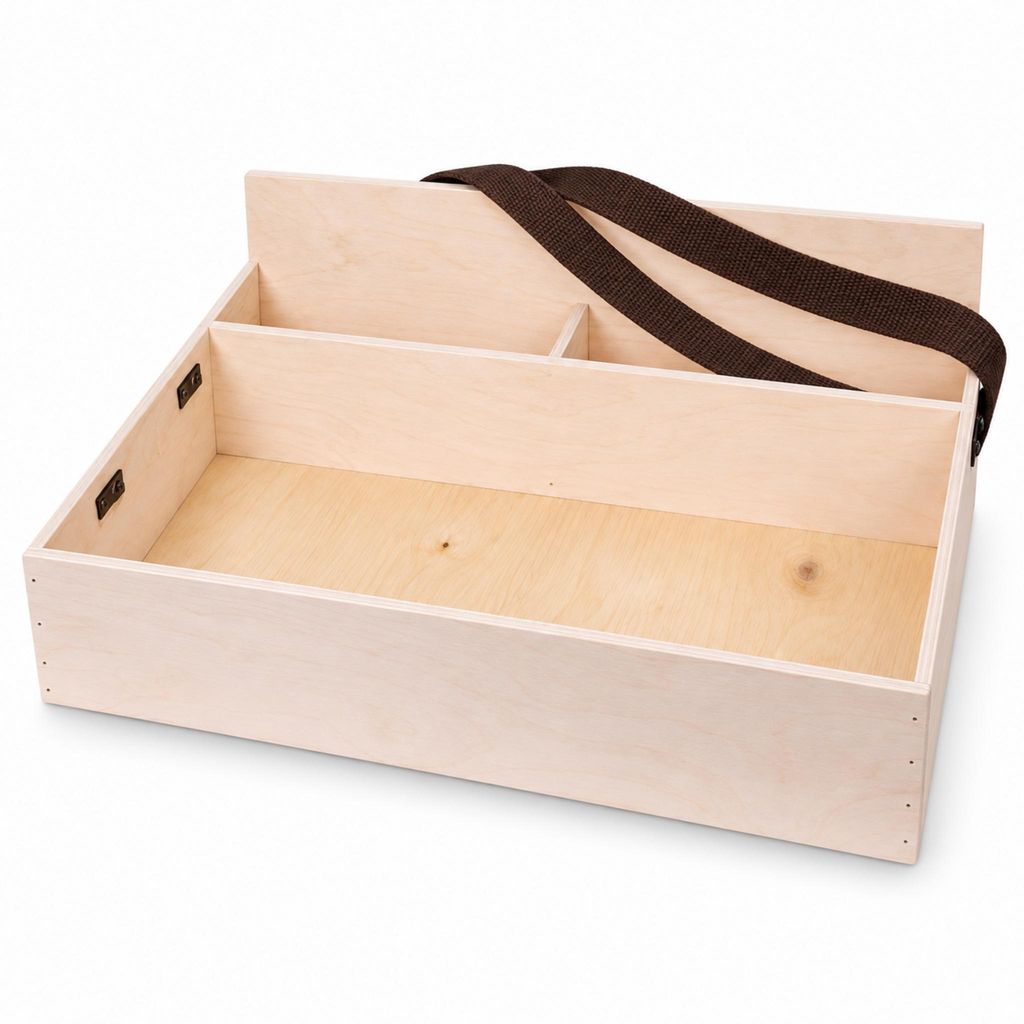 Holz-Bauchladen für JGA & Partys – Rustikaler Produktbild 