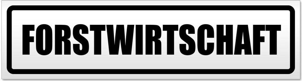 Kiwistar - Autoaufkleber - Schwarz - 20 x 5,3 cm - Forstwirtschaft - Hinweis Aufkleber Sticker für Auto, Kfz, Fahrrad, PKW, LKW
