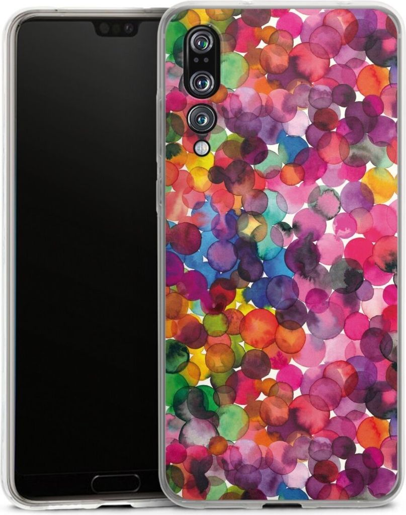 DeinDesign Handyhülle für Huawei P20 Pro Silikon Hülle Case Smartphone Schutzhülle Punkte Wasserfarbe bunt