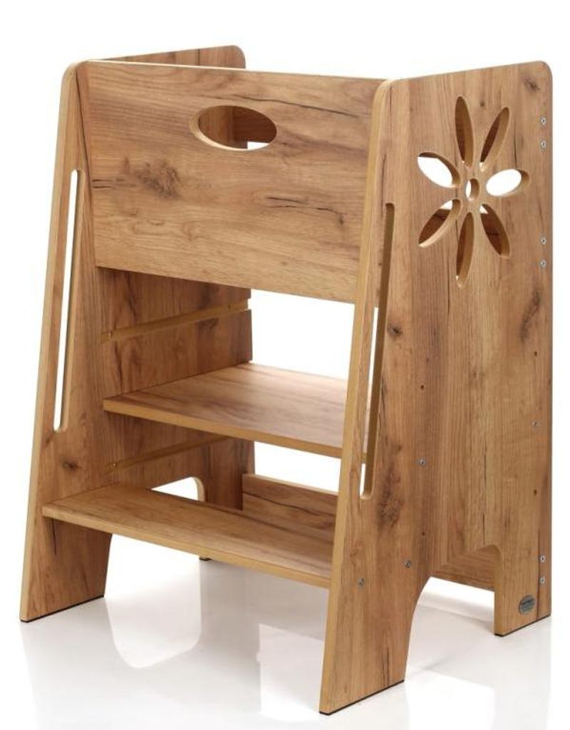 Kids Helper Doppel Lernturm Eiche Montessori Küchenhelfer Produktbild 