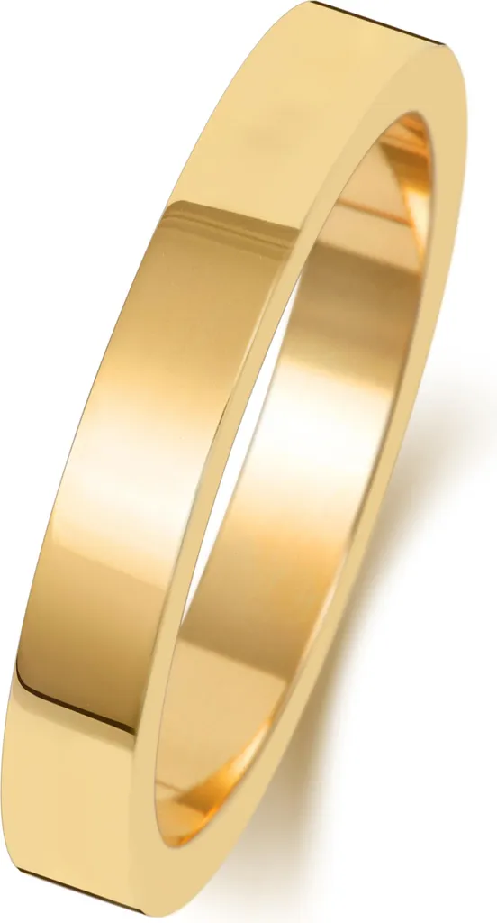 Alliance Homme Femme 3mm Plat Or Jaune 375 TRS188469KYRSQ Taille 58