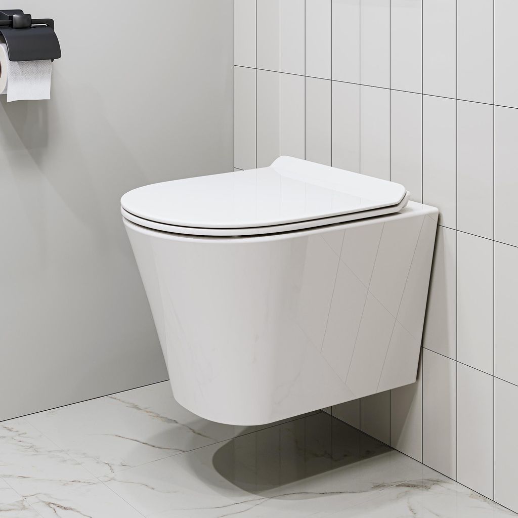HOROW Spülrandlos Hänge Toilette WC Nano-Beschichtung Produktbild 