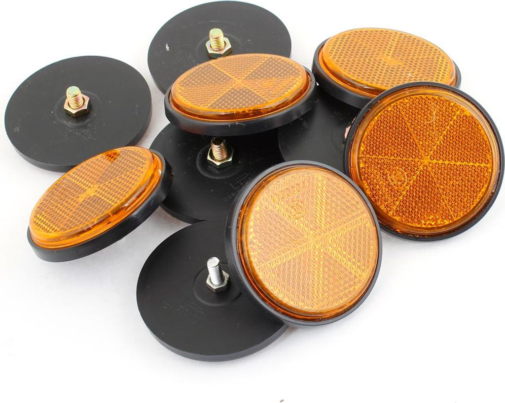10PCS Scooter rund Reflektierende Reflektor Orange de