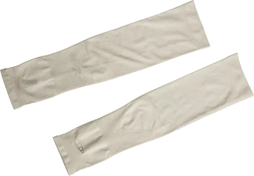 Protezione Solare Braccia Nylon Bianco Traspirante - Manicotti Sportivi