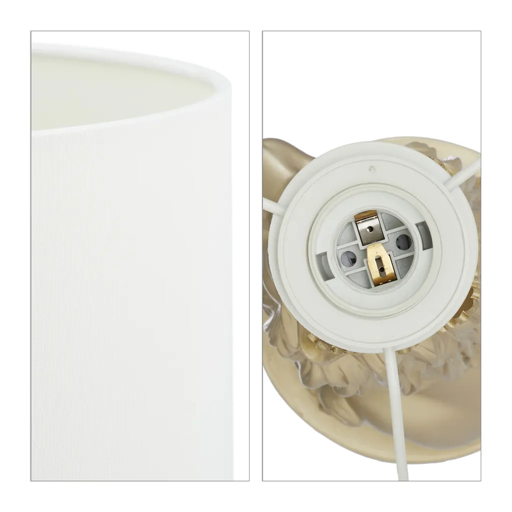 Lampada da Tavolo Leone Oro Relaxdays | Design Elegante e Moderno - 7