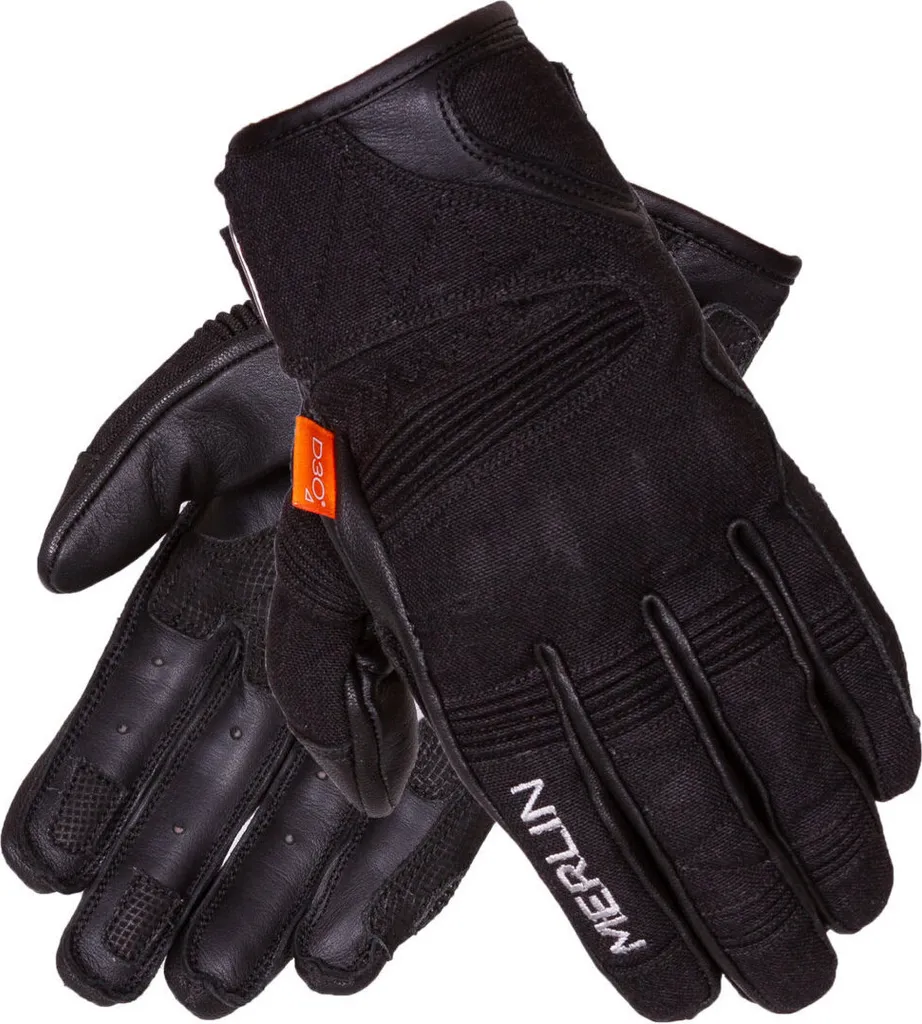Gants de moto femme homologués Merlin Mahala Raid D3O Noir Taille M