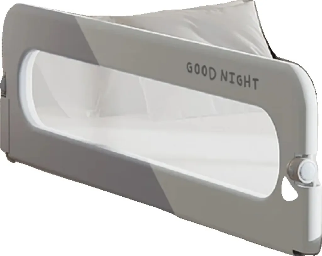Barrière de lit bébé 120cm grise - Rail de sécurité enfant réglable