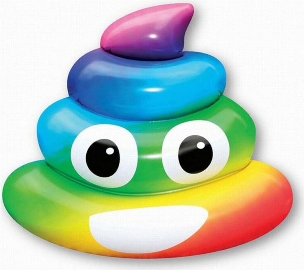 Nafukovací matrace Rainbow Poo (107 x 121 x 26 cm) Obrázek produktu 