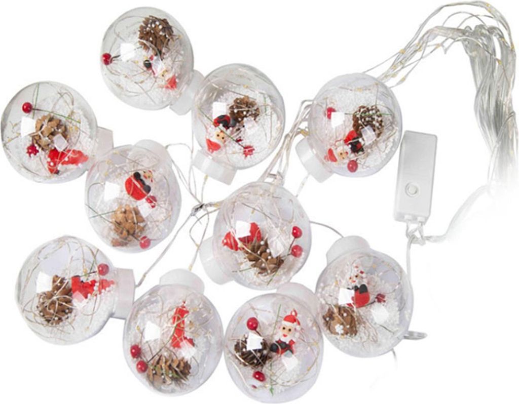 Globe String Lights Santa Style Powered Safe PVC Weihnachten String Lichter für Home Cafe Party