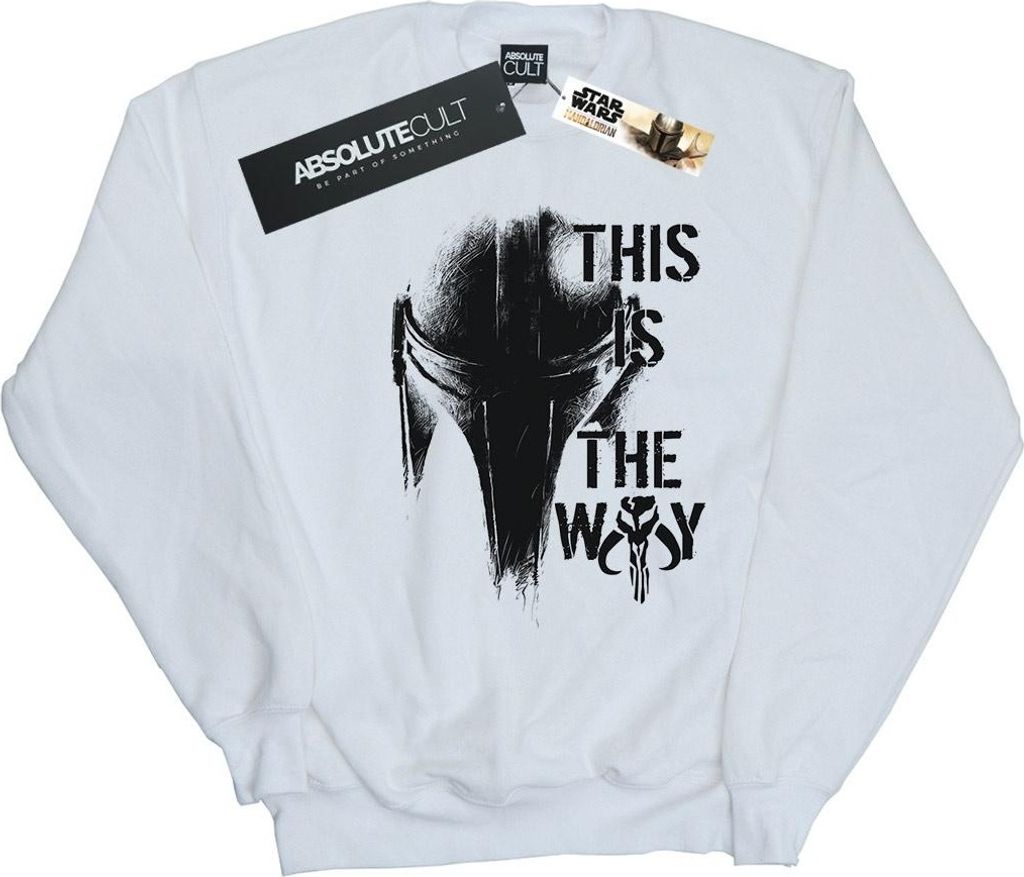 Star Wars - "The Mandalorian The Way" Sweatshirt für Herren BI46508 (3XL) (Weiß)
