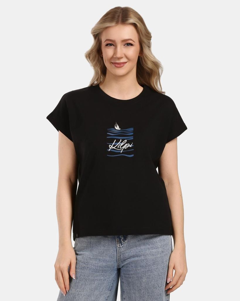 Damen-Baumwoll-T-Shirt Kilpi ROANE-W, SCHWARZ, Größe 44