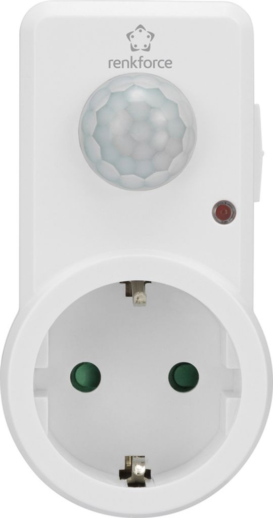Renkforce 1588385 Zwischenstecker PIR-Bewegungsmelder 120 ° Produktbild 