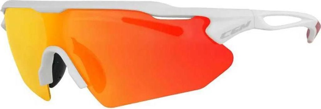 CGM 770A FLY Iridium Plus Weiß Rot Linse zugelassene Fahrrad- und Skibrille