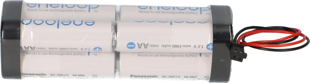 Pack d'accus eneloop 9,6V 2000mAh F2x2x2 pour cellule Graupner AA