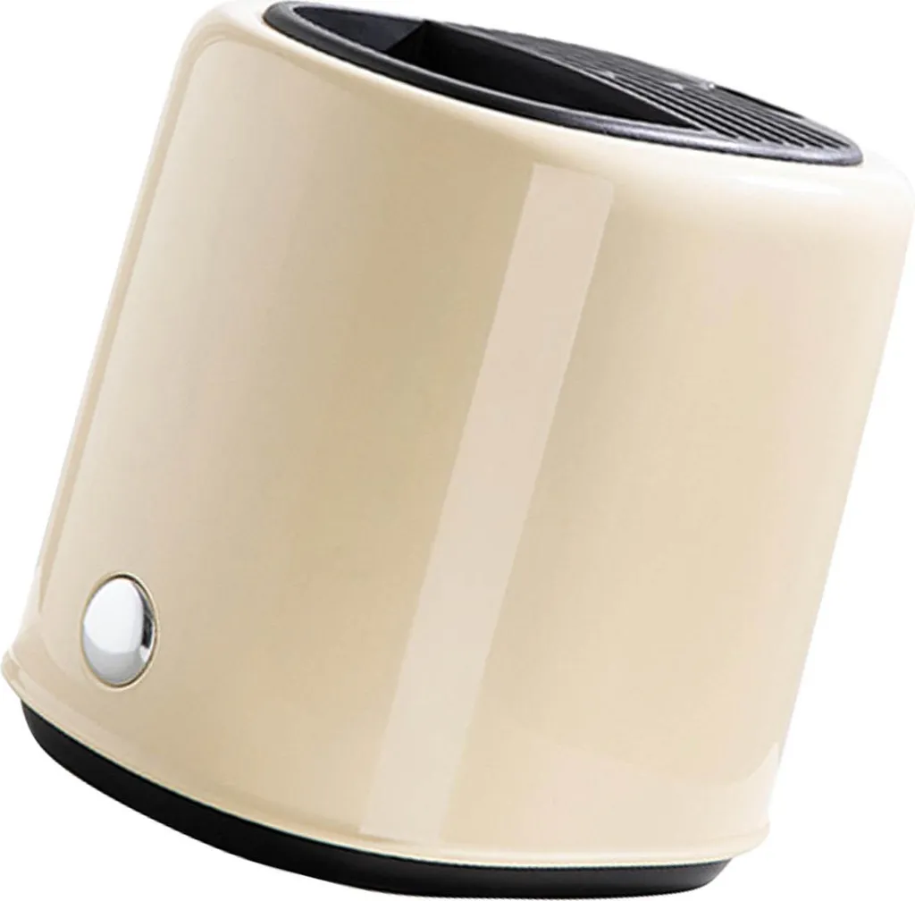 Porte Ustensiles et Bloc Couteaux 2 en 1 Grande Capacité Rétro Beige