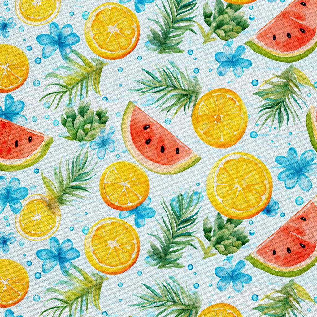 OUTDOOR DEKOSTOFFE OXFORD - Zitrusfrüchte - DX2919