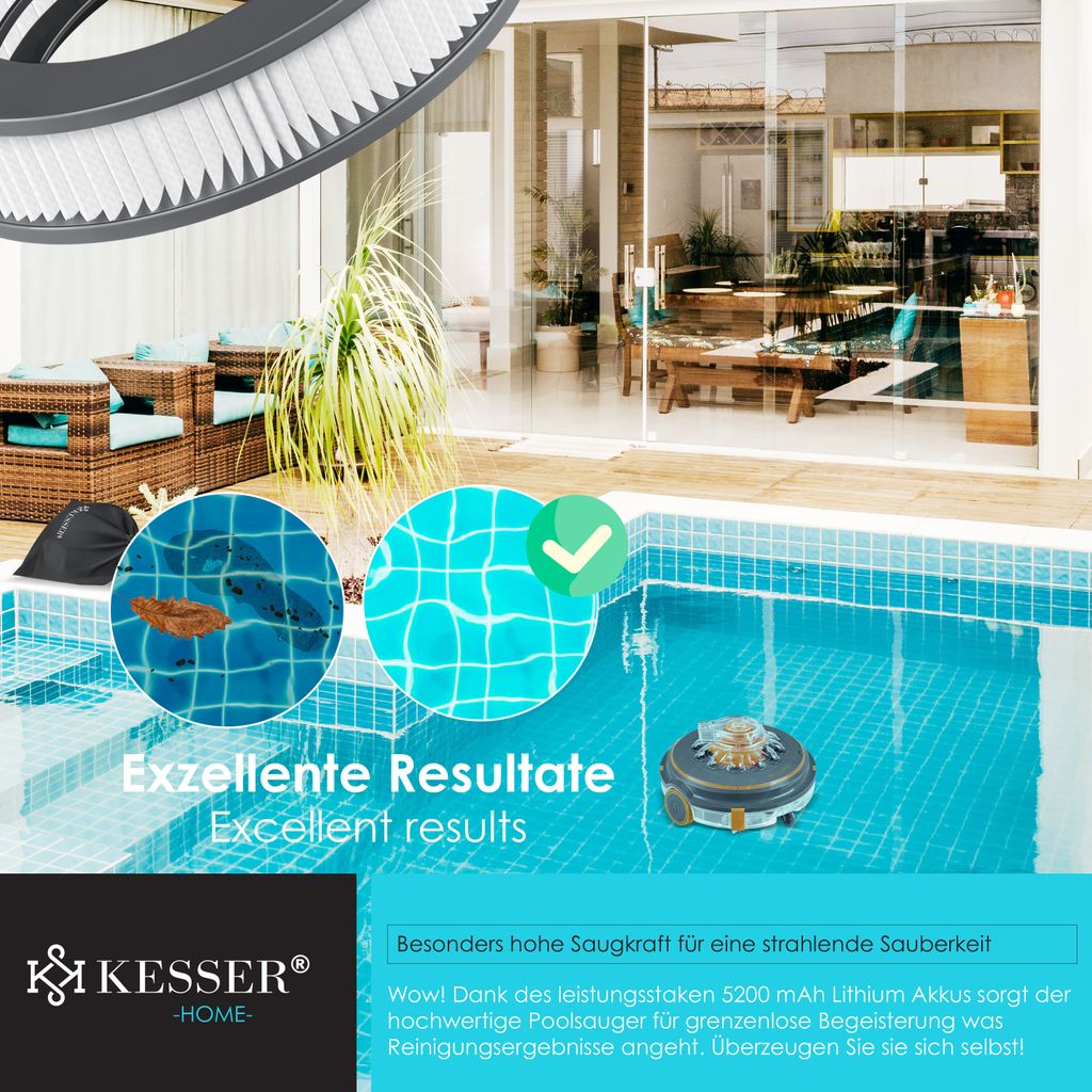 KESSER® Poolroboter Poolreiniger Akku Aqua-9000 inkl. Produktbild 12