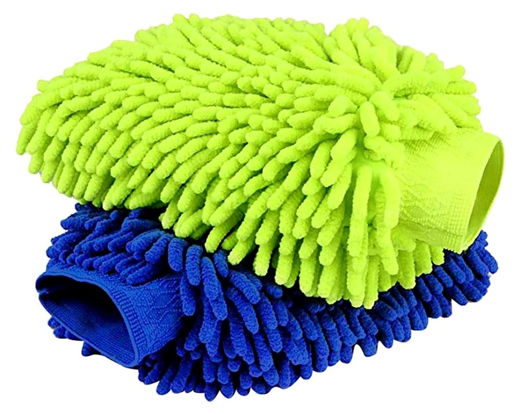 Mikrofaser Waschhandschuh 2 Stück Wasserdicht, weicher Korallen Chenille für die Autowäsche